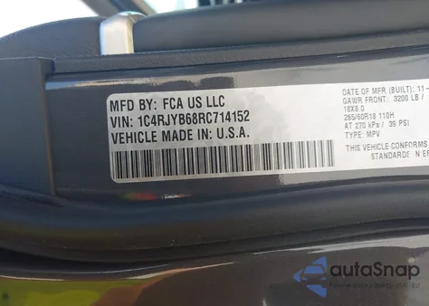 2024 Jeep Grand Cherokee 4Xe from USA, damaged, VIN 1C4RJYB68RC714152